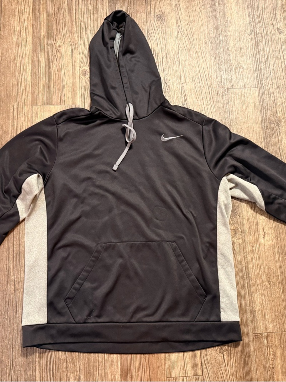 Nike Black Hoodie with Light Gray Side Panels